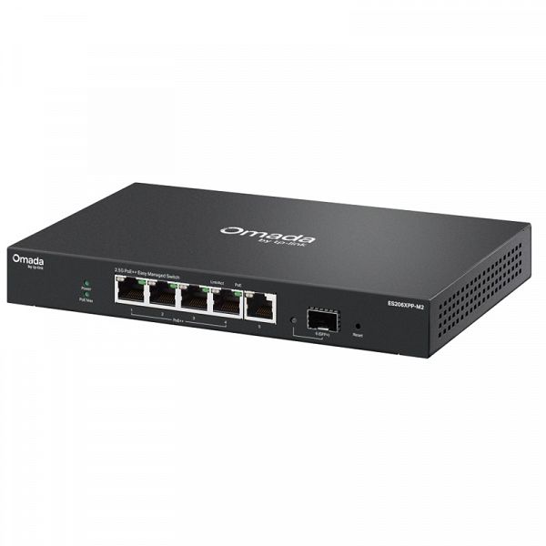 TP-LINK Omada ES206XPP-M2 5-port 2.5G RJ45 1x10GbE SFP+ 4xPoE++ L2  Easy Managed mrežno stikalo switch