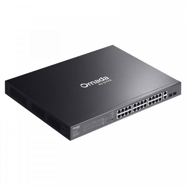 TP-LINK Omada ES228GMP 28-port 26x Gigabit RJ45 24x PoE+ 2x Gigabit SFP Easy managed mrežno stikalo switch