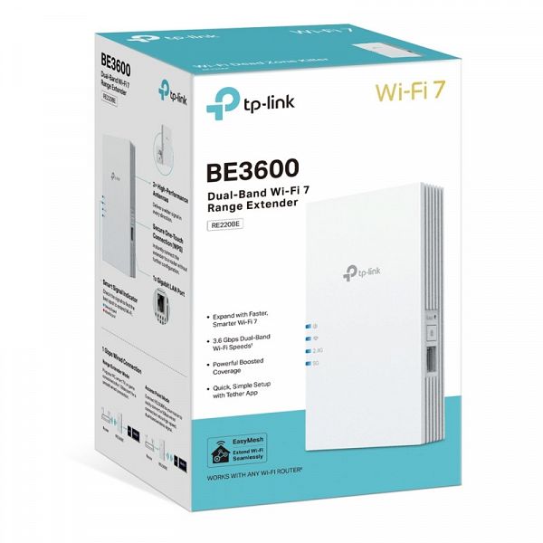 TP-LINK RE220BE BE3600 Wi-Fi7 Gigabit ojačevalec extender