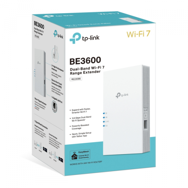 TP-LINK RE220BE Wi-Fi 7 BE3600 Range Extender
