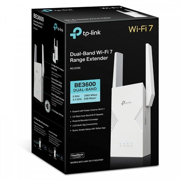 TP-LINK RE235BE BE3600 Wi-Fi7 2.5G ojačevalec extender
