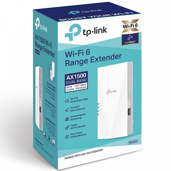 TP-LINK RE500X AX1500 Dual Band WiFi ojačevalec extender