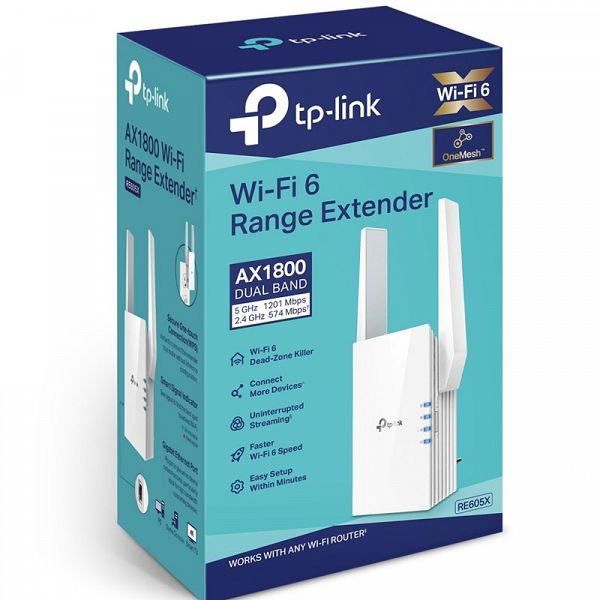 TP-LINK RE605X AX1800 Dual Band WiFi ojačevalec extender