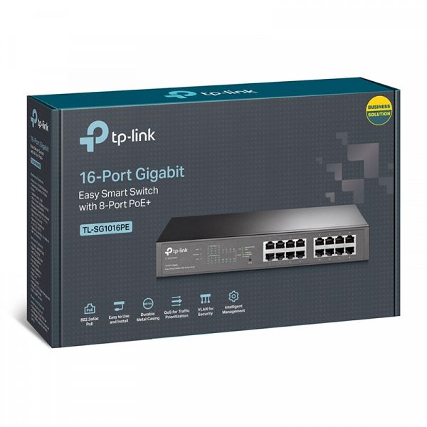 TP-LINK TL-SG1016PE V2 16-port gigabit 8xPoE+ 110W rack mrežno stikalo-switch