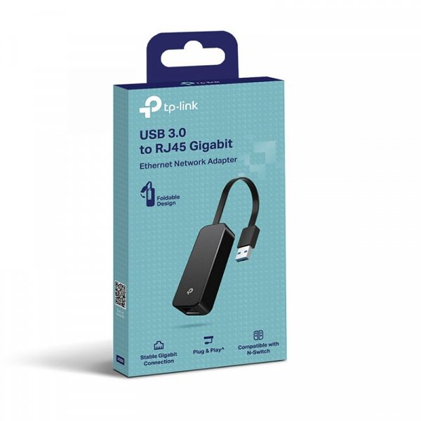 TP-LINK UE306 SuperSpeed Gaming USB3.0 (tip-A) RJ45 Gigabit Ethernet črn adapter