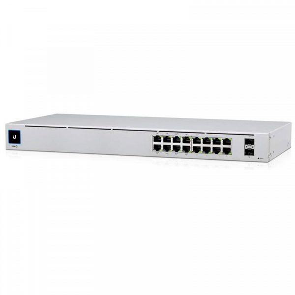 UBIQUITI UNIFI USW-16-POE 18-port 16x Gigabit (8x PoE+) RJ45 2x Gigabit SFP L2 mrežno stikalo switch