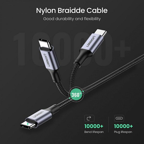  Ugreen 100W PD kabel USB-C 3m - polybag