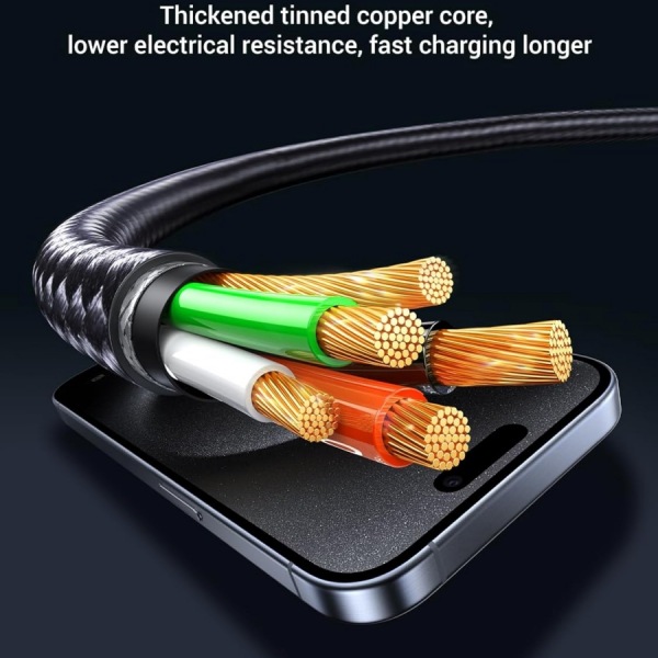 Ugreen 2v1 dvojni USB-C polnilni kabel s 100W
