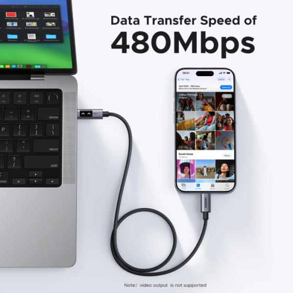 Ugreen Uno USB-C na USB-C polnilni kabel 100W, 1M