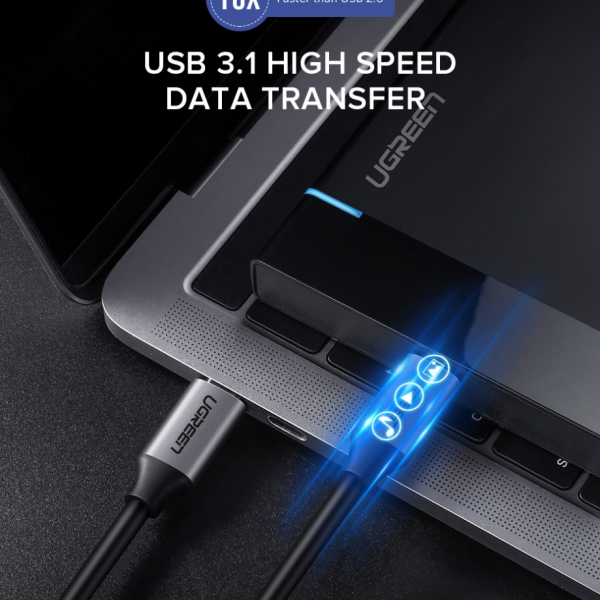 Ugreen USB-C 3.1 Gen1 3A 60W kabel, avdio+video, 1,5M