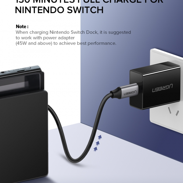 Ugreen USB-C 3.1 Gen1 3A 60W kabel, avdio+video, 1,5M