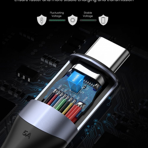 UGREEN USB-C 3.1 Gen2 10Gbps kabel 240W 1m (črn) 