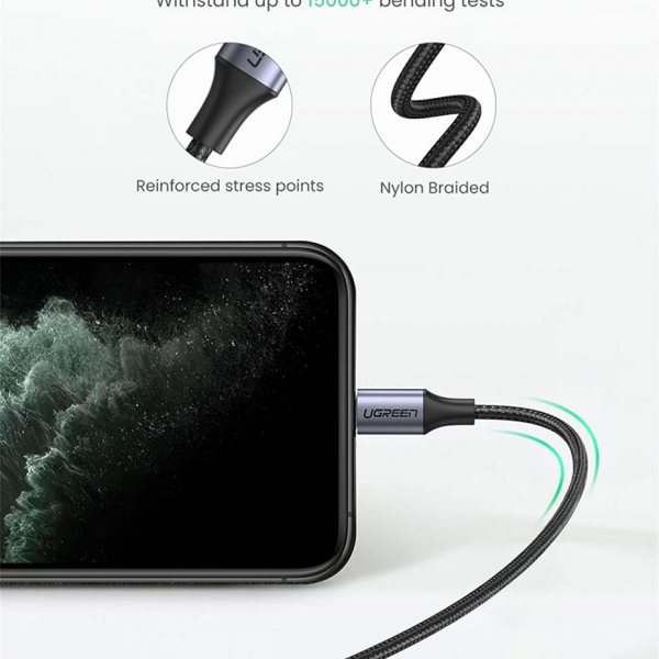 UGREEN USB-C na Lightning kabel 1,5m, Mfi certifikat - box