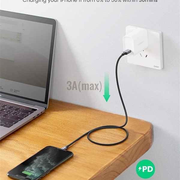 UGREEN USB-C na Lightning kabel 1,5m, Mfi certifikat - box