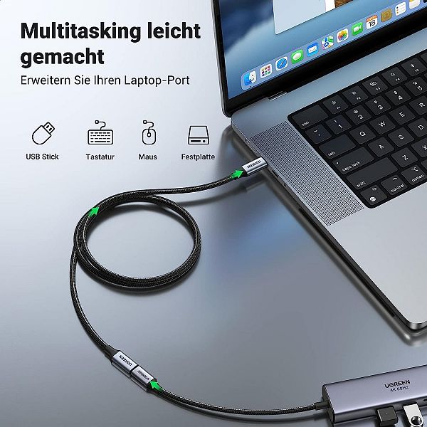 Ugreen USB-C podaljšek, 0,5M - PolyBag