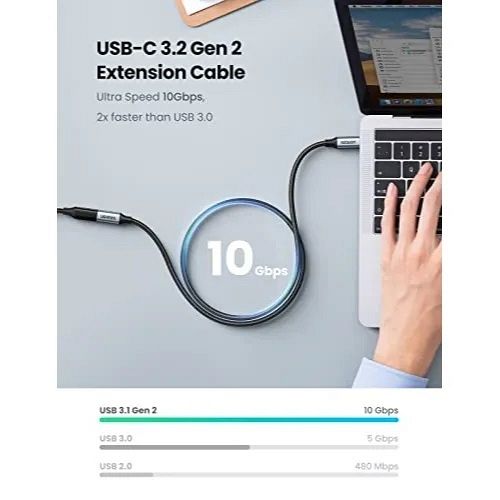 Ugreen USB-C podaljšek, 1M - PolyBag