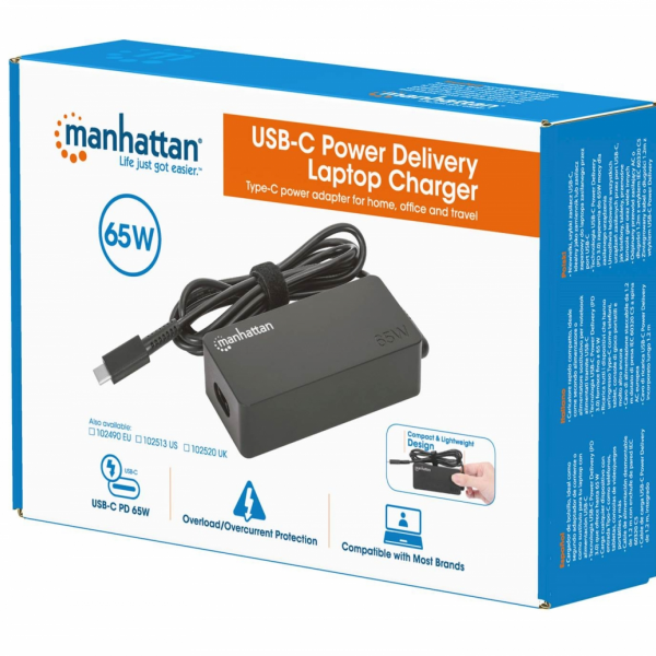 USB-C Power Delivery Laptop Charger-65W MANHATTAN