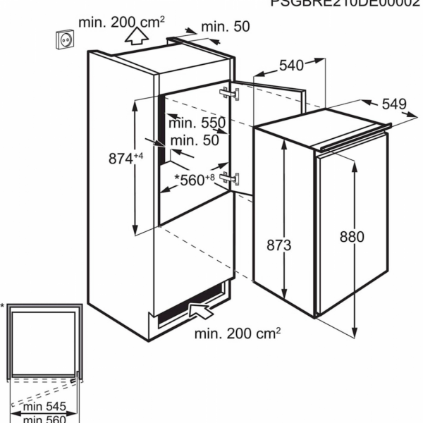 Vgr. hladilnik Electrolux LFB2AE88S + predal zamrzovalnika