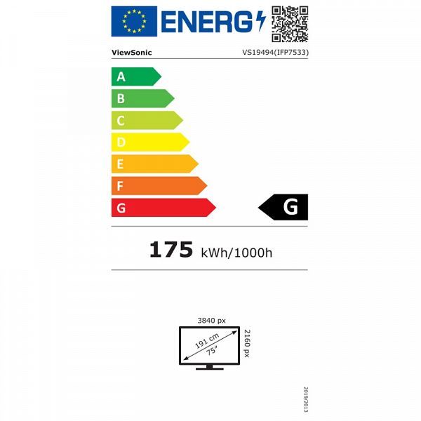 VIEWSONIC ViewBoard IFP7533-G 190,5cm (75