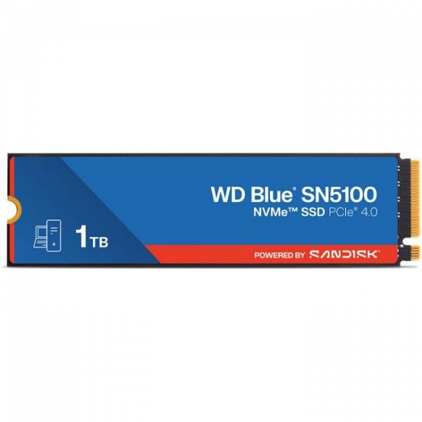 WD 1TB Blue SN5100 M.2 2280 PCI-e 4.0 NVMe 1.4c SSD disk
