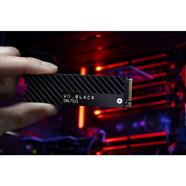 WD 2TB SSD BLACK SN750 M.2 NVMe x4 s hladilnikom