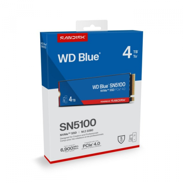SanDisk 4TB WD Blue SN5100 M.2 2280 PCI-e 4.0 NVMe 1.4c SSD disk