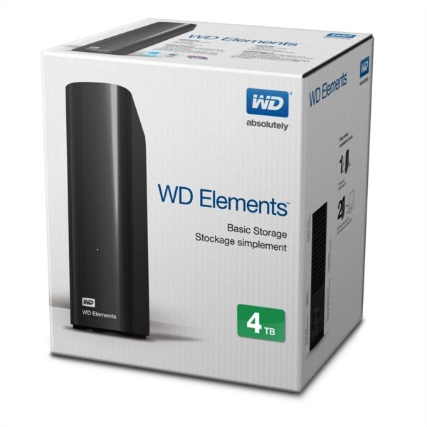 WD 4TB ELEMENTS DESKTOP, USB 3.0