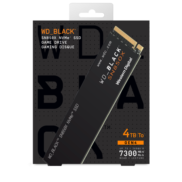 WD 4TB SSD BLACK SN850X M.2 NVMe x4 Gen4