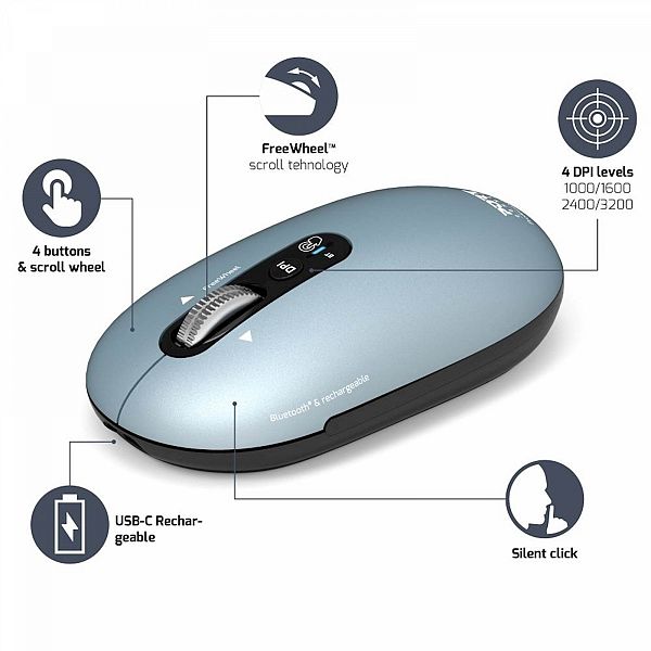 Wireless & Bluetooth polnilna PURE MAC Mouse