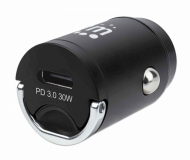 Avtopolnilec USB C 30 W mini MANHATTAN, 1xUSB C (PD 3.0), črne barve
