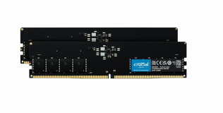 Crucial 64GB Kit (2x32GB) DDR5-4800 UDIMM PC5-38400 CL40, 1.1V