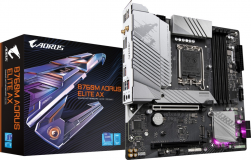 GIGABYTE B760M AORUS Elite AX, DDR5, SATA3, USB3.2Gen2x2, DP, WiFi 6E, LGA1700 mATX