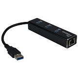 INTER-TECH ARGUS IT-310 gigabit LAN USB3.0 3-port hub mrežni adapter