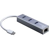 INTER-TECH Argus IT-410-S RJ45/3xUSB3.0-Type C LAN adapter