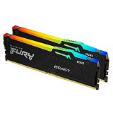 KINGSTON Fury Beast 64GB (2x32GB) 6000MT/s DDR5 CL40 XMP KF560C40BBAK2-64 RGB ram pomnilnik