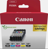 KOMPLET CANON BARVNI PGI580/CLI-581 CYAN, MAGENTA, RUMENA, ČRNA, PIGMENT ČRNA za TS705/6350/8350/955