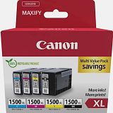 KOMPLET CANON PGI-1500XL MULTI CYAN, MAGENTA, RUMENA, ČRNA MAXIFY MB2050/MB2350/MB2150/MB2750/MB2155