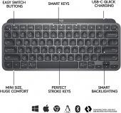 Logitech tipkovnica MX Keys Mini, grafitna barva, SLO g. 
