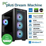 PCPLUS Dream Machine Core i7-14700F 32GB 2TB RTX 5070 12GB Windows 11 Home + Xbox GP gaming namizni računalnik