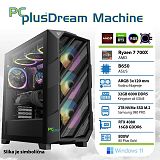 PCPLUS Dream Machine Ryzen 7 7700X 32GB 2TB NVMe SSD GeForce RTX 4080 16GB Windows 11 Home vodno hlajenje gaming namizni računalnik