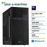 PCPLUS e-machine Core Ultra 7 265 32GB 1TB Windows 11 Home namizni računalnik