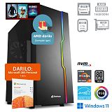 PCPLUS Gamer R5 5500 16GB 1TB NVMe SSD RX 6600 8GB Windows 11 Home gaming namizni računalnik