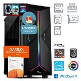 PCPLUS Gamer R5 5600X 16GB 1TB NVMe SSD 2TB HDD RX 6700XT 12GB Windows 11 Home gaming namizni računalnik