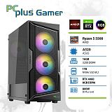 PCPLUS Gamer Ryzen 5 5500 16GB 1TB NVMe SSD GeForce RTX 4060 8GB RGB gaming namizni računalnik