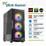 PCPLUS Gamer Ryzen 5 5600X 16GB 1TB NVMe SSD GeForce RTX 4060 Ti 8GB RGB gaming namizni računalnik