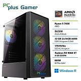 PCPLUS Gamer Ryzen 5 7600 32GB 1TB SSD Radeon RX 9060XT 8GB Windows 11 Home gaming namizni računalnik