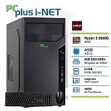 PCPLUS i-NET Ryzen 5 5600G 8GB 512GB NVMe M.2 SSD tipkovnica miška namizni računalnik