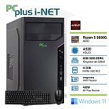 PCPLUS i-NET Ryzen 5 5600G 8GB 512GB NVMe M.2 SSD Windows 11 Home tipkovnica miška namizni računalnik
