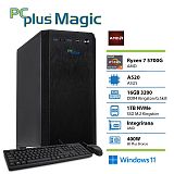 PCPLUS Magic Ryzen 7 5700G 16GB 1TB Windows 11 Home tipkovnica miška namizni računalnik