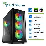 PCPLUS Storm Core i7-14700F 32GB 2TB NVMe SSD RTX 4060Ti 8GB gaming namizni računalnik